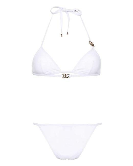 Dolce & Gabbana White Cup Bikini