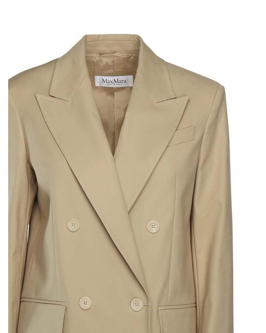 Max Mara Natural Olimpia Stretch Canvas Jacket