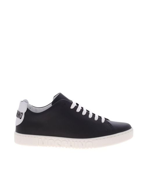 Moschino Blue Teddy Logo And Patch Sneakers for men