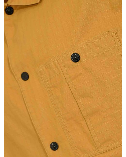 Stone Island Yellow Overshirt Jacket for men