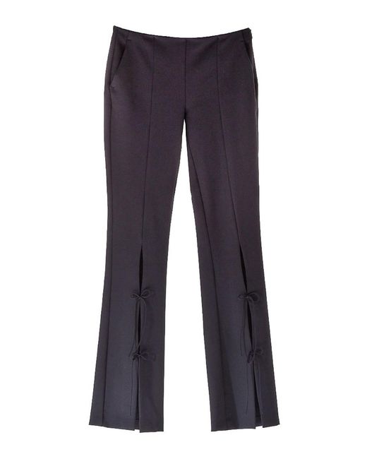 Versace Jeans Couture Blue Tecno Cady Open Trousers