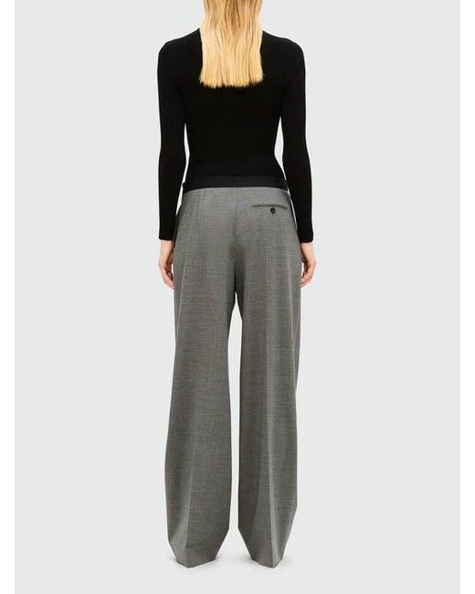 MSGM Gray Msgm Pantalone