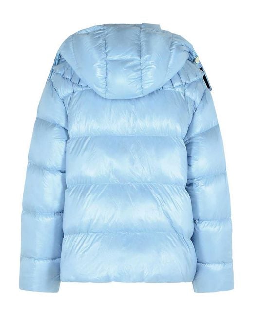 RAXXY Blue Down Jacket With Embossed Pattern