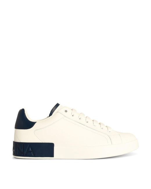 Dolce & Gabbana White Sport Shoes "Portofino Light" for men