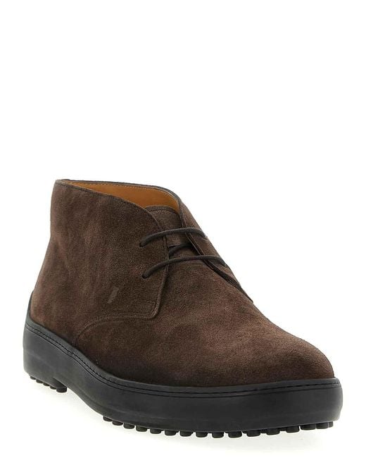 Tod's Brown Winter Ankle Boots for men