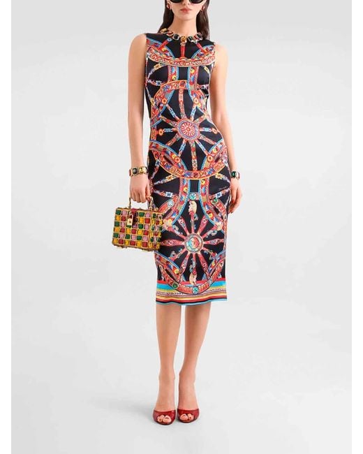 Dolce & Gabbana White Printed Dress