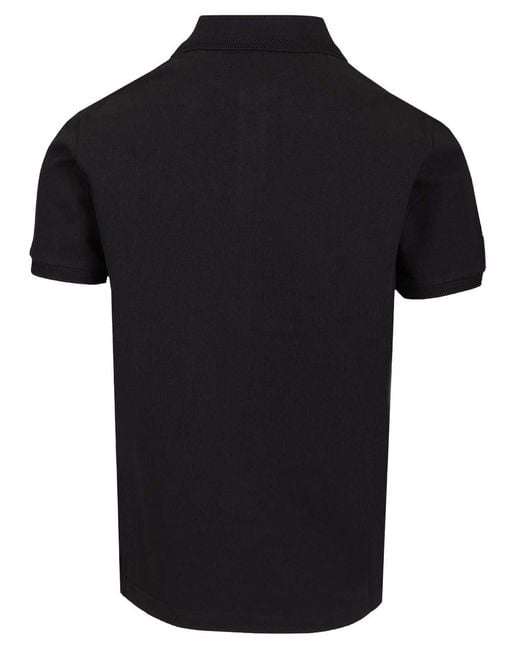 Moncler Black Short-Sleeved Polo Shirt for men