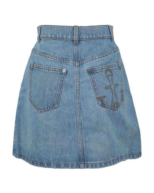 J.W. Anderson Blue Padlock Strap Mini Skirt
