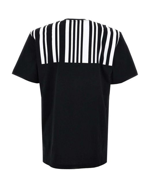 Moschino Black Barcode Print T-Shirt for men