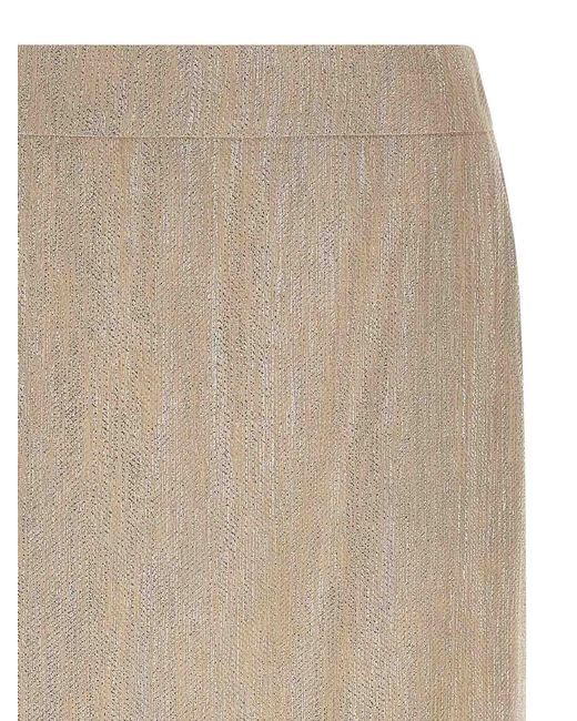 Peserico Natural Lam Thread Skirt