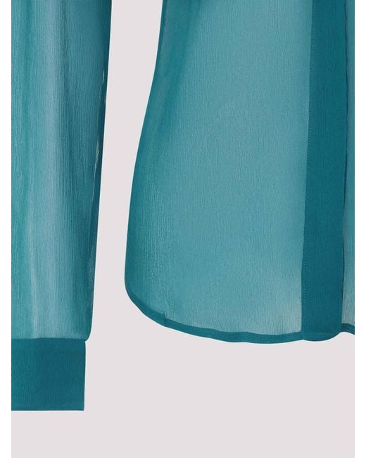 Dries Van Noten Blue Chowsa Blouse