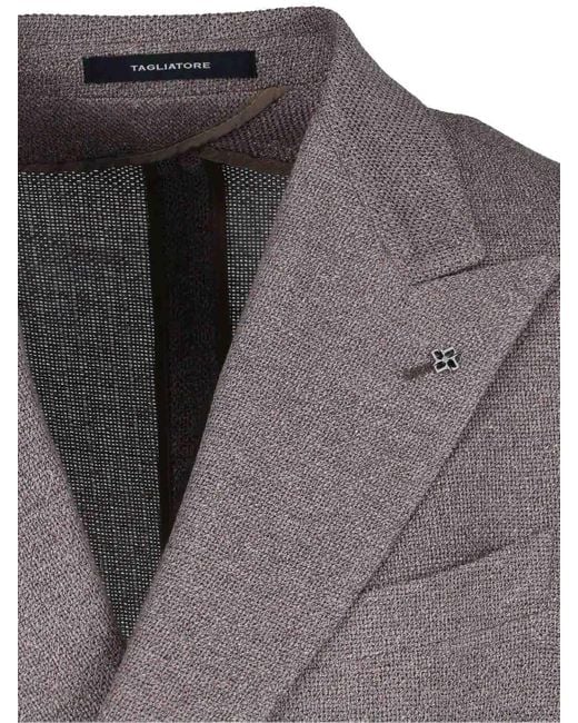 Tagliatore Gray Double -Breasted Blazer for men