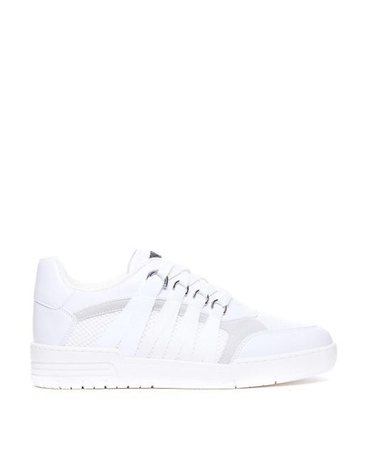 Moschino White Sneakers And Frontal Logo for men