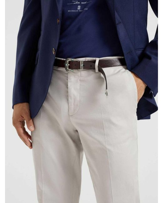 Brunello Cucinelli Gray Casual Pants for men