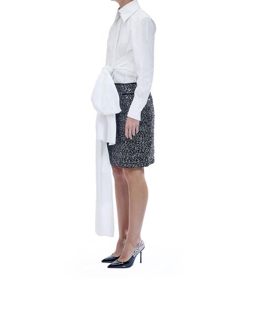Karl Lagerfeld White Karl Studio Poplin Blouse