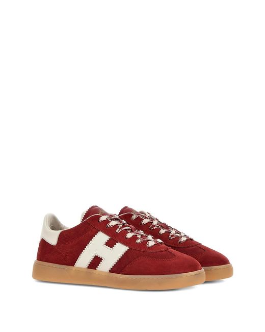 Hogan Red Cool Suede Sneakers