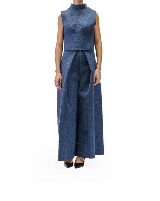 Sunnei Blue Armatura Top