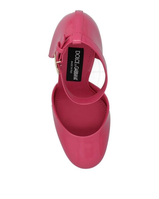Dolce & Gabbana Pink Patent Leather Mary Jane