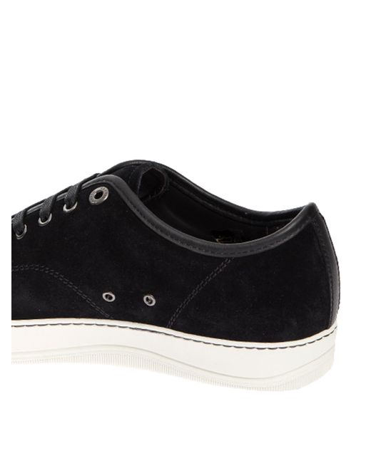 Lanvin Black Dbb1 Low Top Suede Sneakers for men