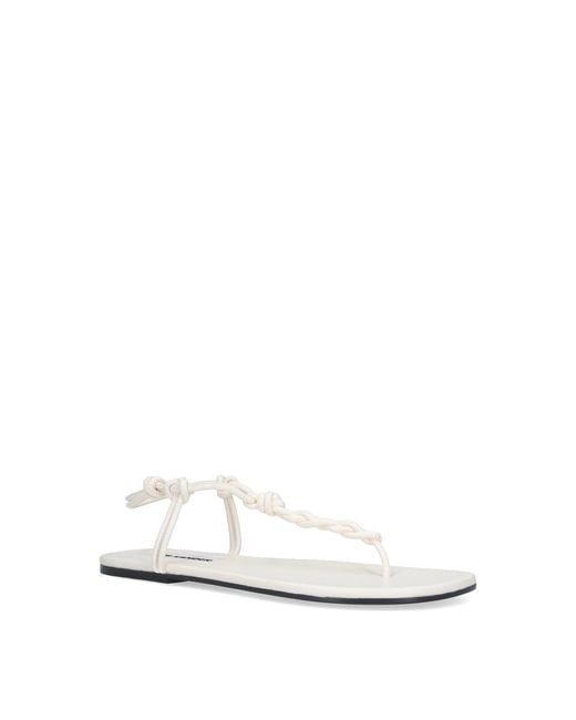Jil Sander White Tangle Sandals