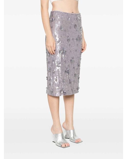 P.A.R.O.S.H. White Midi Skirts