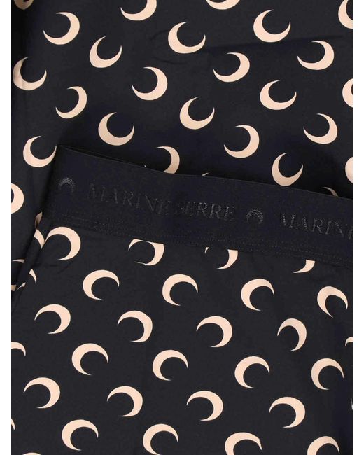 MARINE SERRE Black Midi Skirt