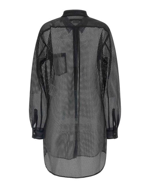 Comme des Garçons Gray Mesh Shirt for men