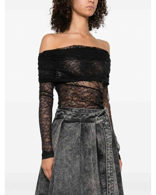 Pinko Black Lace Bodysuit