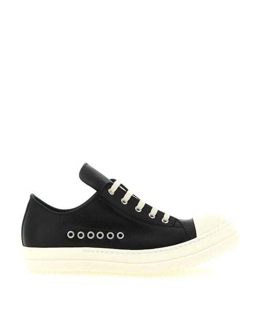 Rick Owens Black Extreme Low Sneaks Sneakers for men