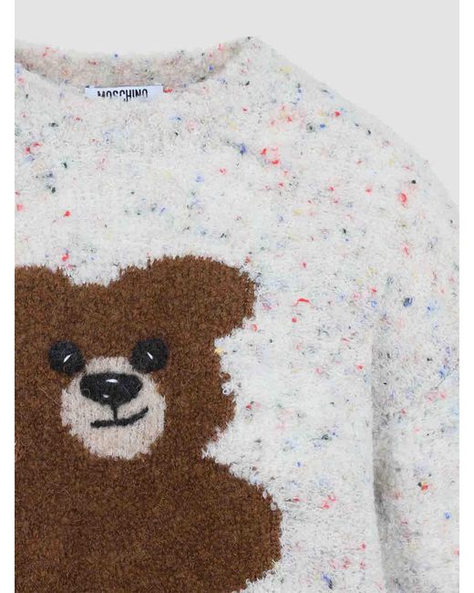 Moschino White Bear Sweater