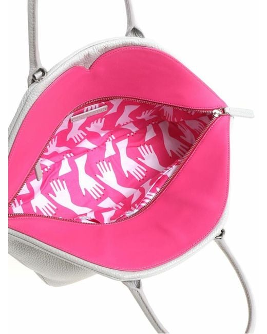 Lulu Guinness White Lip Valentina Large Bag