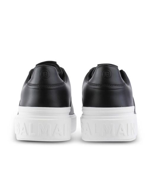 Balmain Black White Monogram Ankle Boots