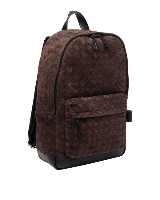 Bottega Veneta Brown Intrecciato Backpack for men