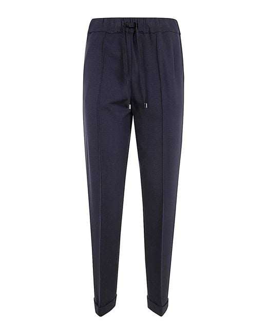 Liviana Conti Blue Straight Leg Trousers