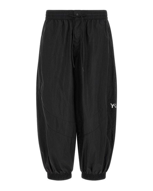 Y-3 Black Rough-Edged Joggers for men