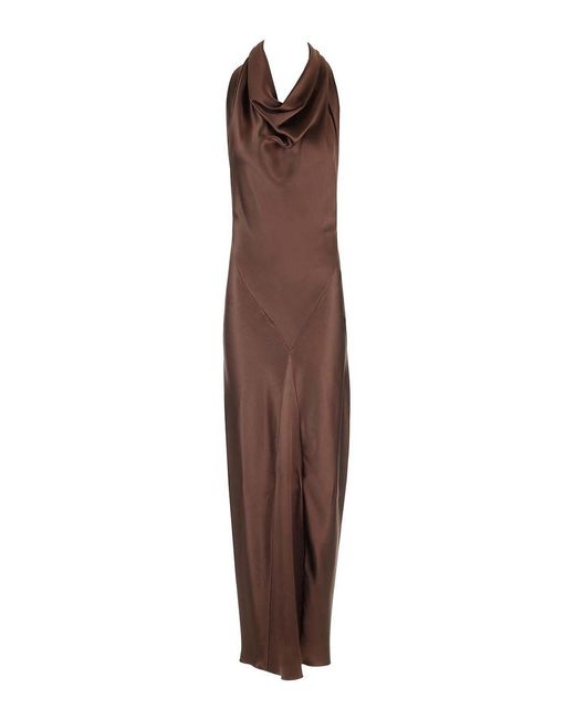 Loewe Brown Long Scarf Dress