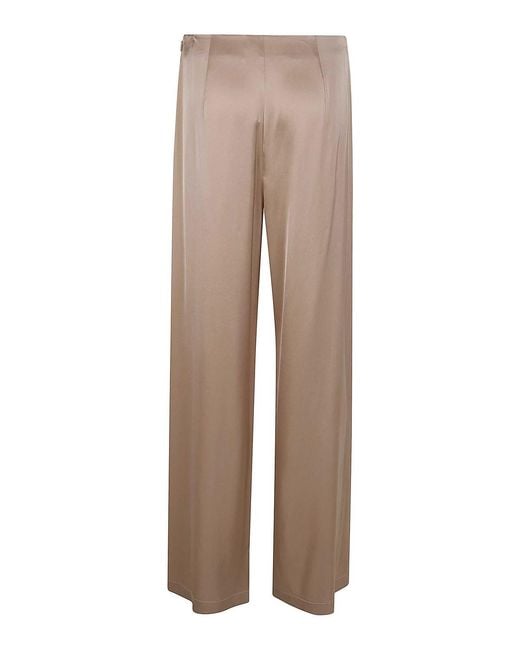 Blugirl Blumarine Natural Satin Long Trousers