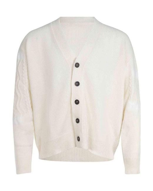 ATOMOFACTORY White Cardigan Made Of Wool Blend for men