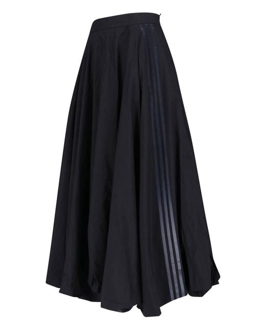 Y-3 Blue Gradient 3 Stripes Midi Skirt