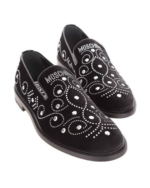 Moschino Black Slip On Oxford for men