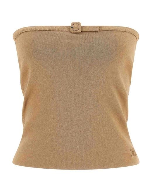 Courreges Natural 'Buckle' Top