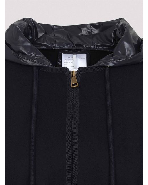 Moncler Blue Wool Cape
