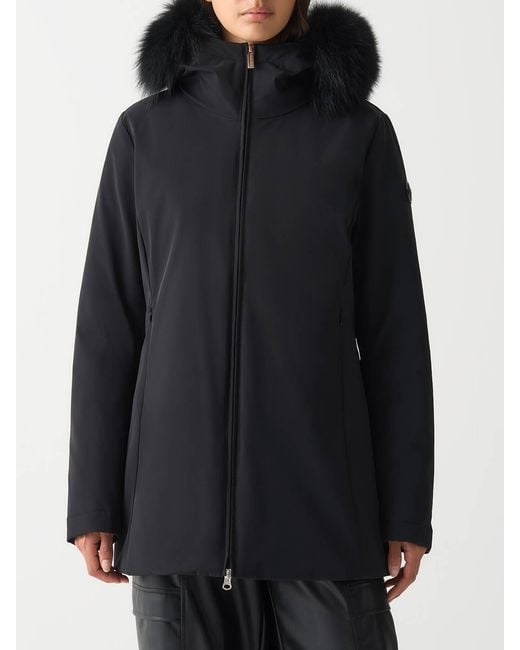 Colmar Black Waterproof Down Jacket With Fur