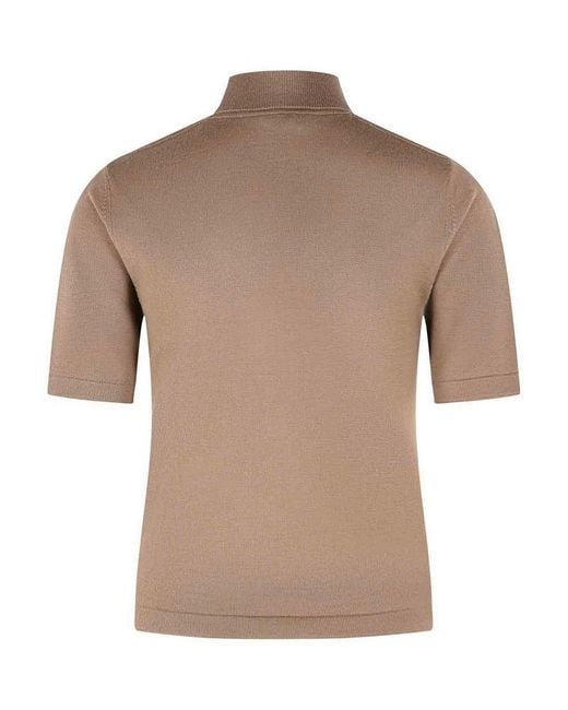 Courreges Brown Merino Wool Turtleneck Sweater