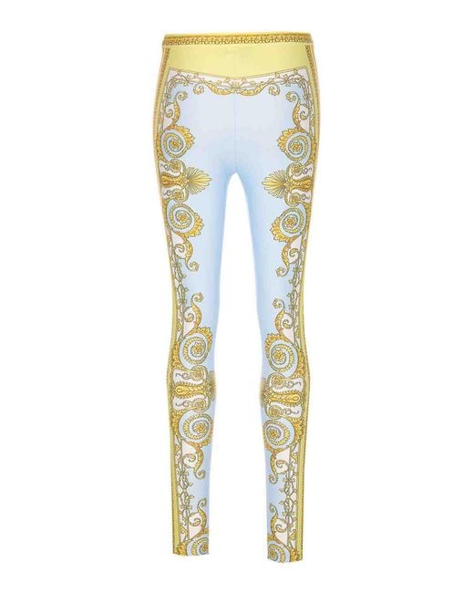 Versace Blue Light D Leggings