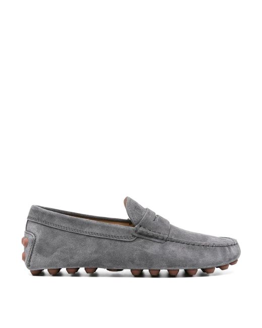 Tod's Gray Gommini Suede Driving Shoes for men