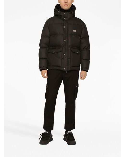 Dolce & Gabbana Black Down Jackets for men
