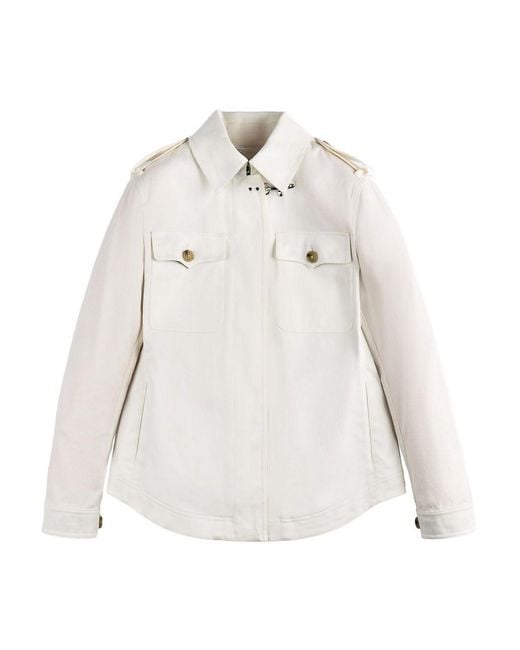 Fay White Shirt Jacket