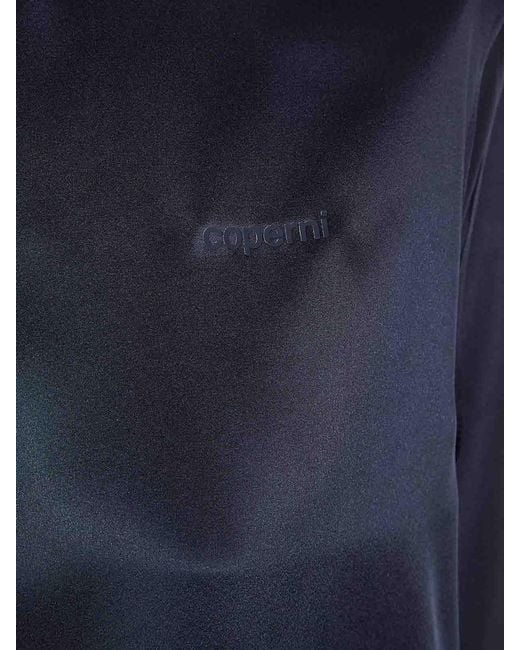 Coperni Blue Zero Waste Draped Dress