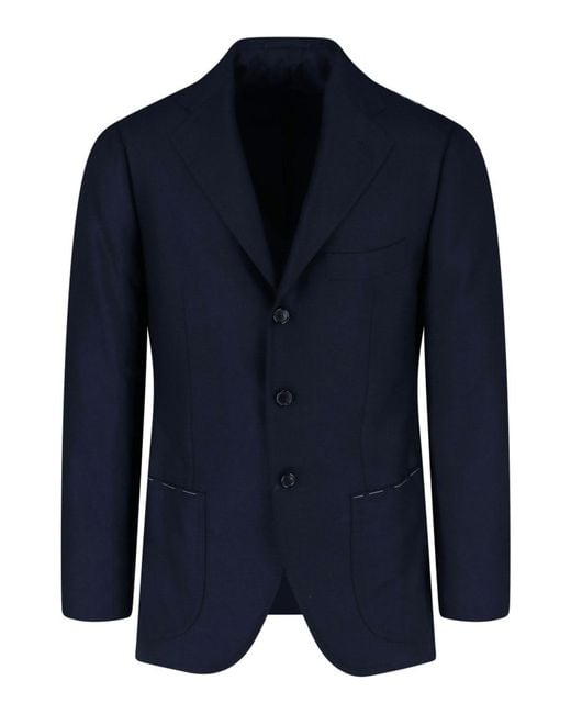 Cesare Attolini Blue Blazer Monopetto for men